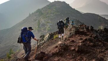A person hiking up a trail | ©Image Credit: Pexels / Eric Sanman