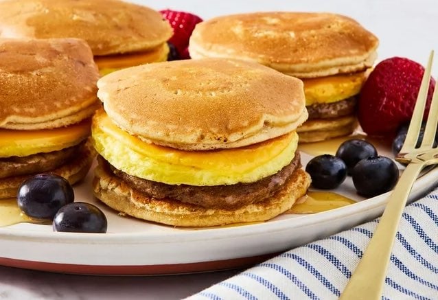 Walmart's Great Value Sausage, Egg & Cheese Griddle Cake Sandwich ©Image Credit: Walmart