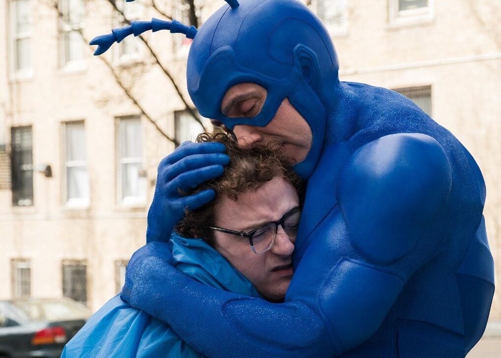Peter Serafinowicz and Griffin Newman in The Tick (2016)