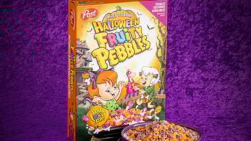 Halloween Fruity Pebbles are back! Celebrate Summerween with this limited-edition cereal bursting with color and fruity flavor. | ©Image Credit: Post Consumer Brands