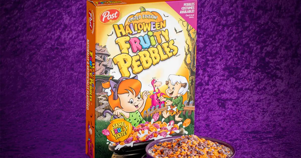 Halloween Fruity Pebbles are back! Celebrate Summerween with this limited-edition cereal bursting with color and fruity flavor. | ©Image Credit: Post Consumer Brands