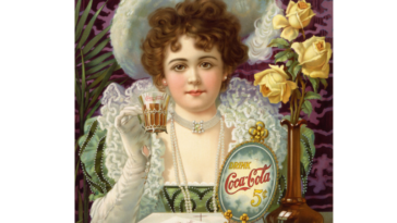 An 1890s advertising poster for five-cent Coca-Cola | ©Image Credit: Wikimedia Commons / Public Domain