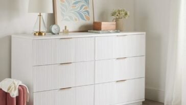 Better Homes and Gardens Lillian 6 Drawer Dresser ©Image Credit: Better Homes and Gardens