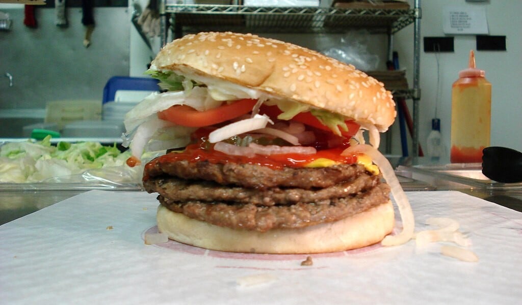 The 10 Highest-Calorie Fast Food Burgers, Ranked 9 Burger King Triple Whopper with cheese