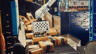 Cardinal, one of the robots employed by Amazon in its warehouse operations | ©Image Credit: Amazon