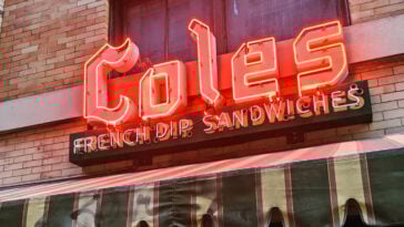 Cole's French Dip signage | ©Image Credit: Cole's, Originators of the French Dip/Facebook