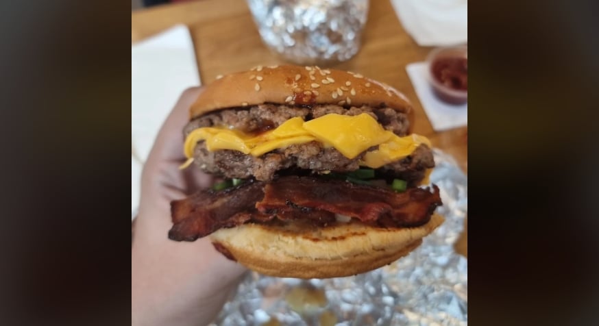 The 10 Highest-Calorie Fast Food Burgers, Ranked 3 Five Guys Bacon Cheeseburger