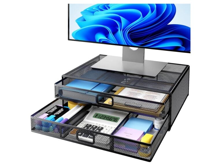 HUANUO 2 Tier Monitor Stand and Desk Organizer ©Image Credit: HUANUO