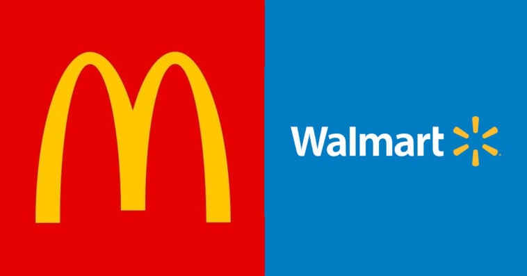 McDonald’s and Walmart face major backlash as a nationwide boycott kicks off over tax avoidance, DEI cuts, and worker exploitation. | ©Image Credit: McDonald's, Walmart