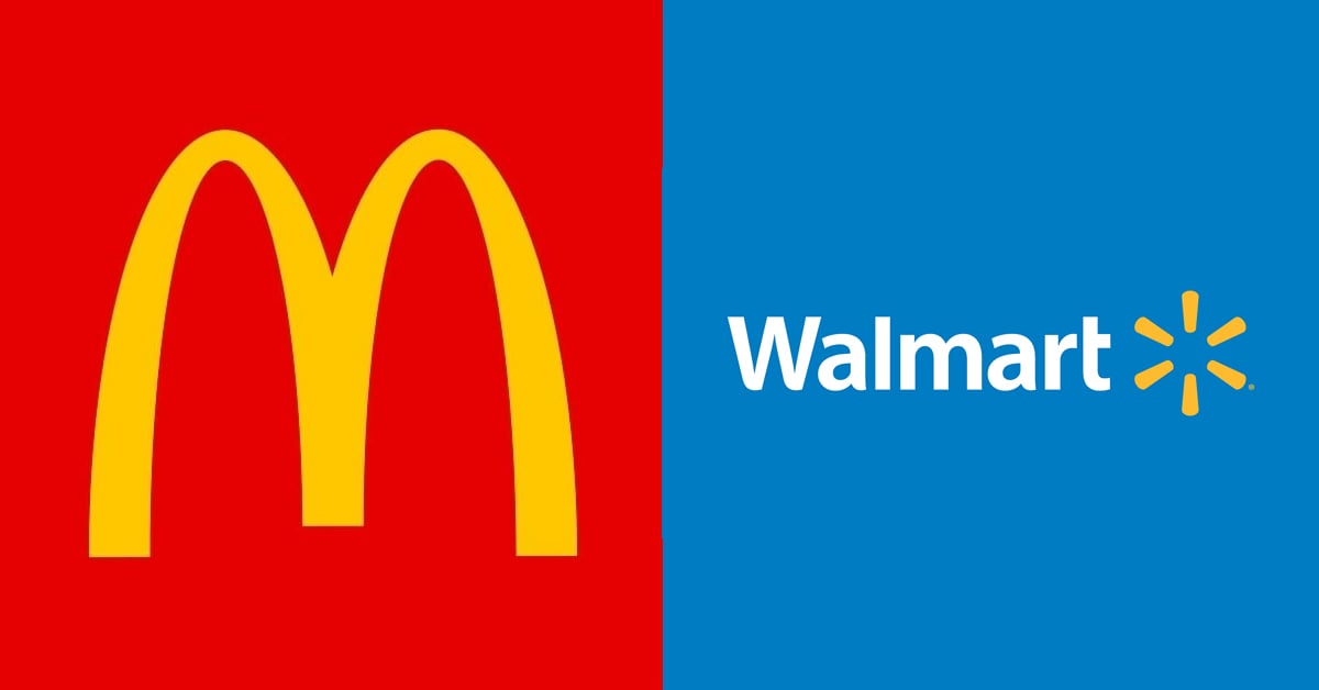 McDonald’s and Walmart face major backlash as a nationwide boycott kicks off over tax avoidance, DEI cuts, and worker exploitation. | ©Image Credit: McDonald's, Walmart