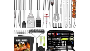 Mibote 34 Pieces Grill and BBQ Accessories ©Image Credit: Mibote