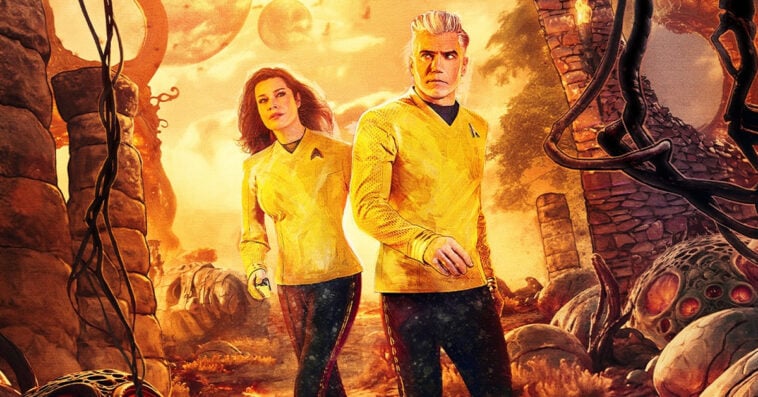Rebecca Romijn as Una Chin-Riley and Anson Mount as Christopher in Star Trek: Strange New Worlds | ©Image Credit: Paramount+