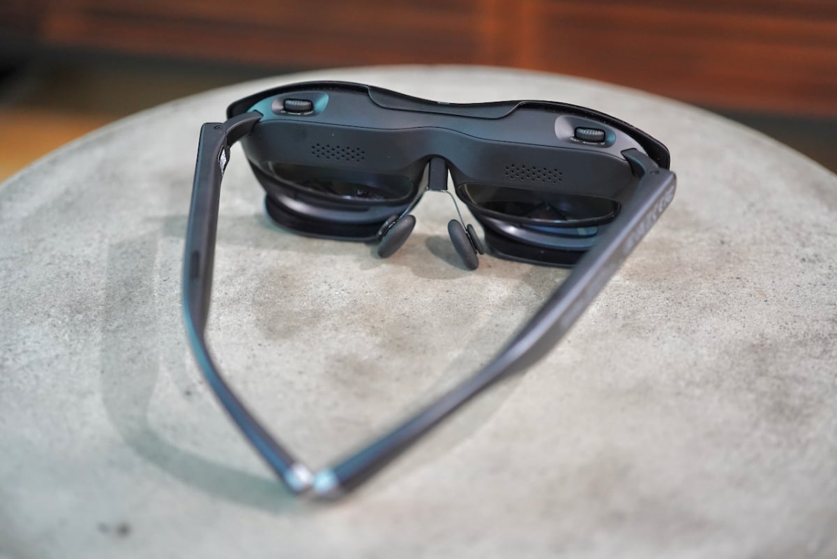 Rokid Max 2 AR Glasses Review: The Perfect First AR Glasses 8 Interior view of Rokid Max 2 glasses showing nose pads and internal components