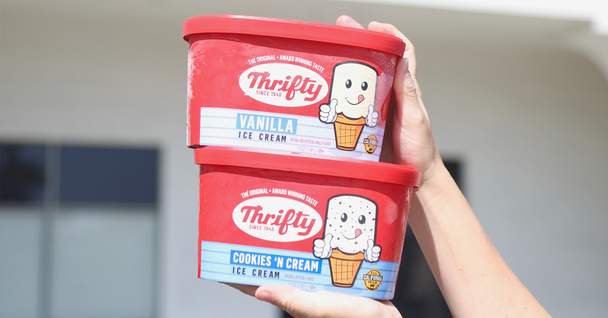 Tubs of Thrifty Ice Cream | ©Image Credit: Thrifty Ice Cream/Facebook