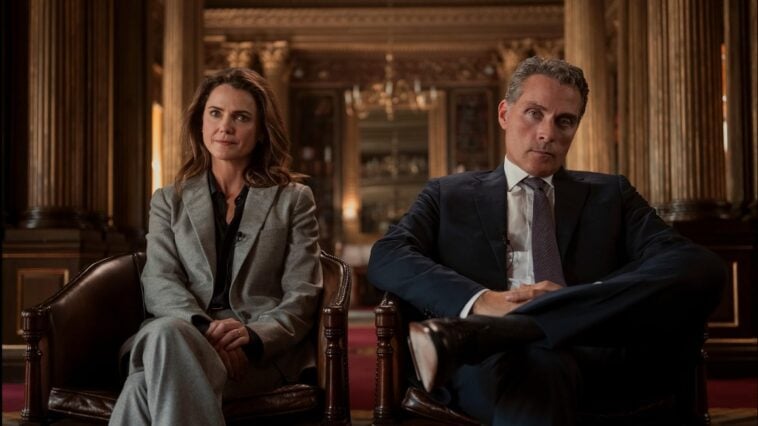 Rufus Sewell and Keri Russell in The Diplomat (2023) | ©Image Credit: Netflix