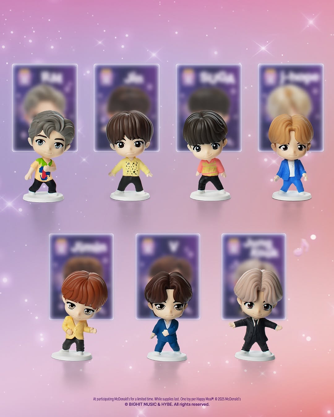 The BTS TinyTAN Happy Meal figurines - Throwback Edition | ©Image Credit: McDonald's