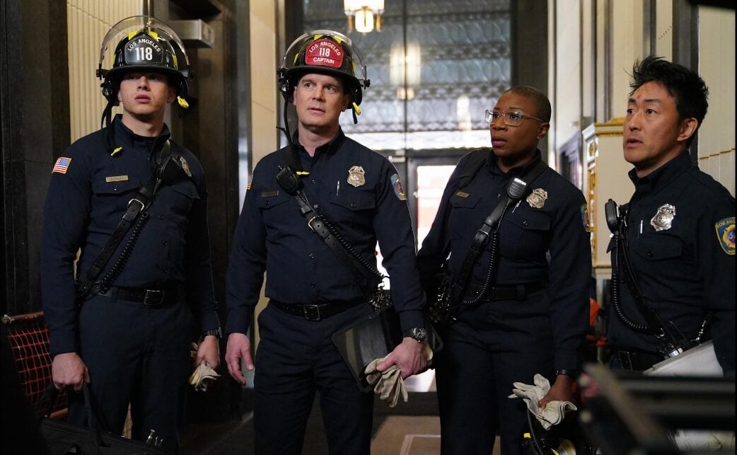 Every ABC show cancelled and renewed for 2025 6 Kenneth Choi, Peter Krause, Aisha Hinds, and Oliver Stark in 9-1-1 (2018)
