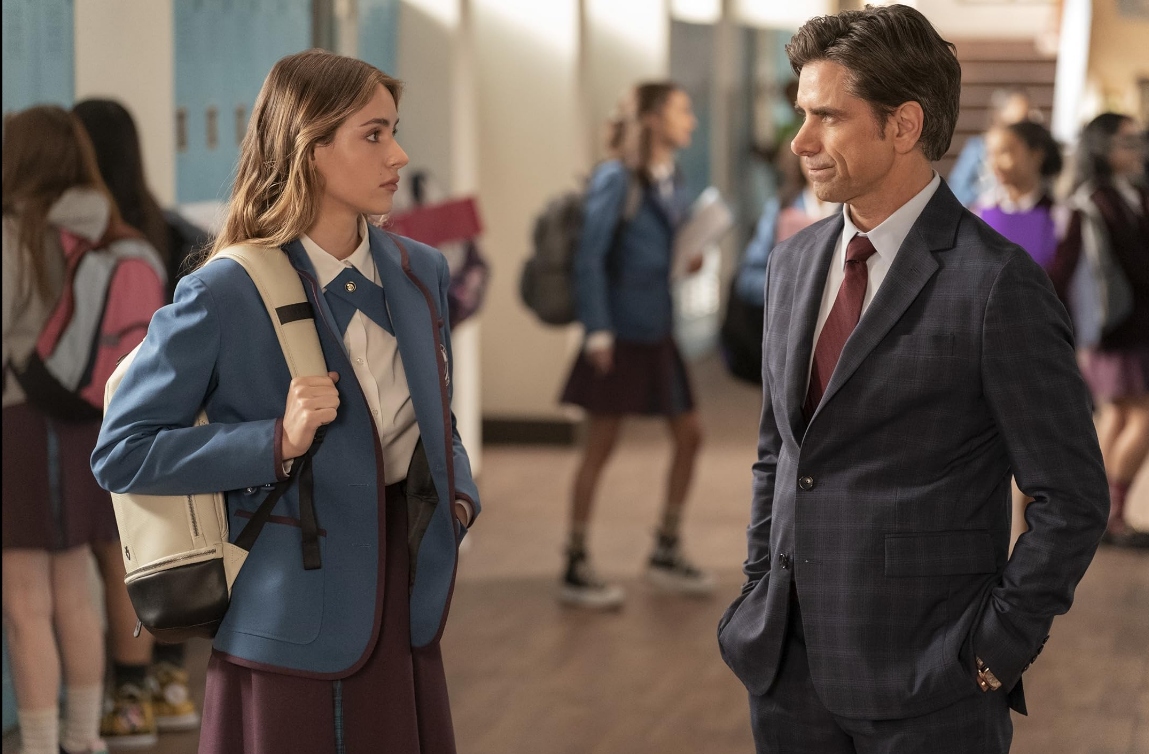John Stamos and Nell Verlaque in Big Shot (2021)