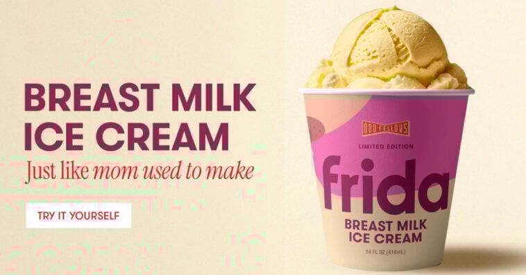 Breast milk ice cream is here—courtesy of Frida and OddFellows. Would you try it? | ©Image Credit: Frida