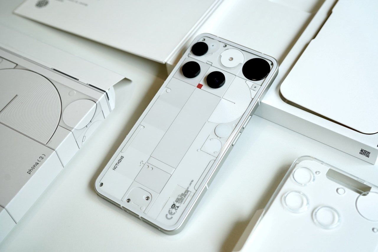 Nothing Phone 3 complete back view showcasing transparent design philosophy
