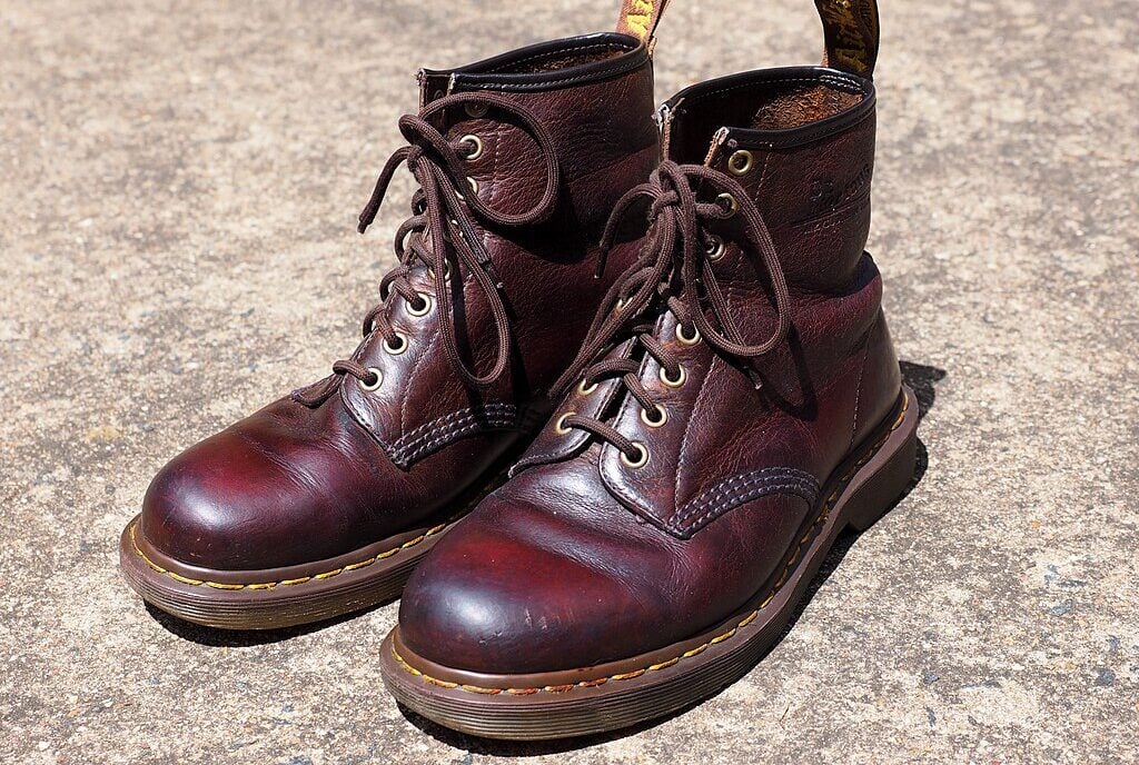 Pair of brown Dr Martens 1460 boots