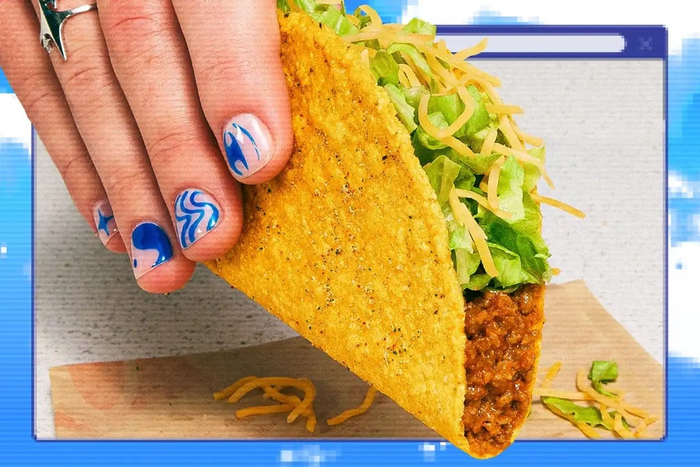 Taco Bell is bringing back 5 beloved Y2K menu items 2 Taco Bell's Decades Y2K Cool Ranch Doritos Locos Tacos | ©Image Credit: Taco Bell