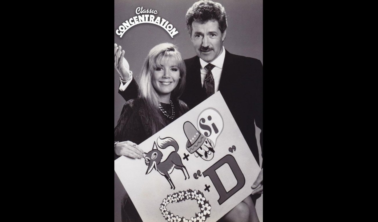 Marjorie Goodson and Alex Trebek in Classic Concentration (1987) | ©Image Credit: Fremantle