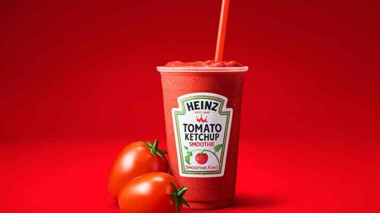 The Heinz Tomato Ketchup Smoothie is exclusive to Smoothie King ©Image Credit: Smoothie King