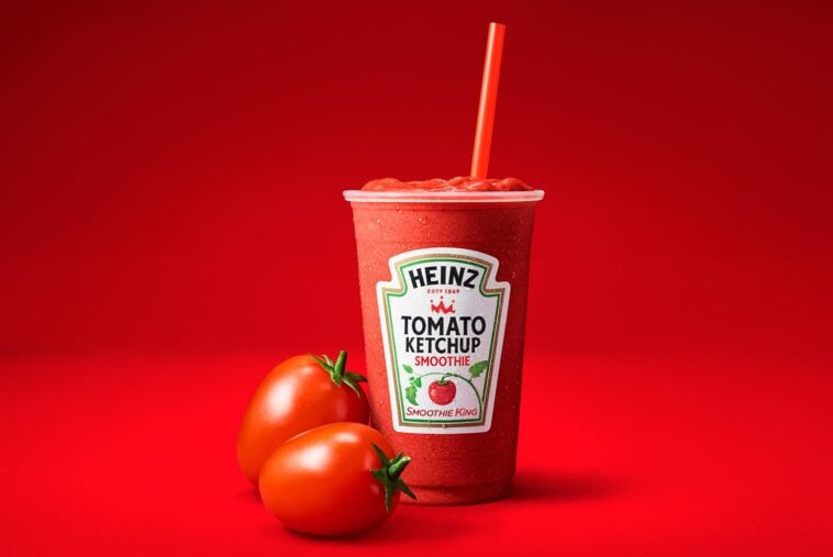 The Heinz Tomato Ketchup Smoothie is exclusive to Smoothie King ©Image Credit: Smoothie King
