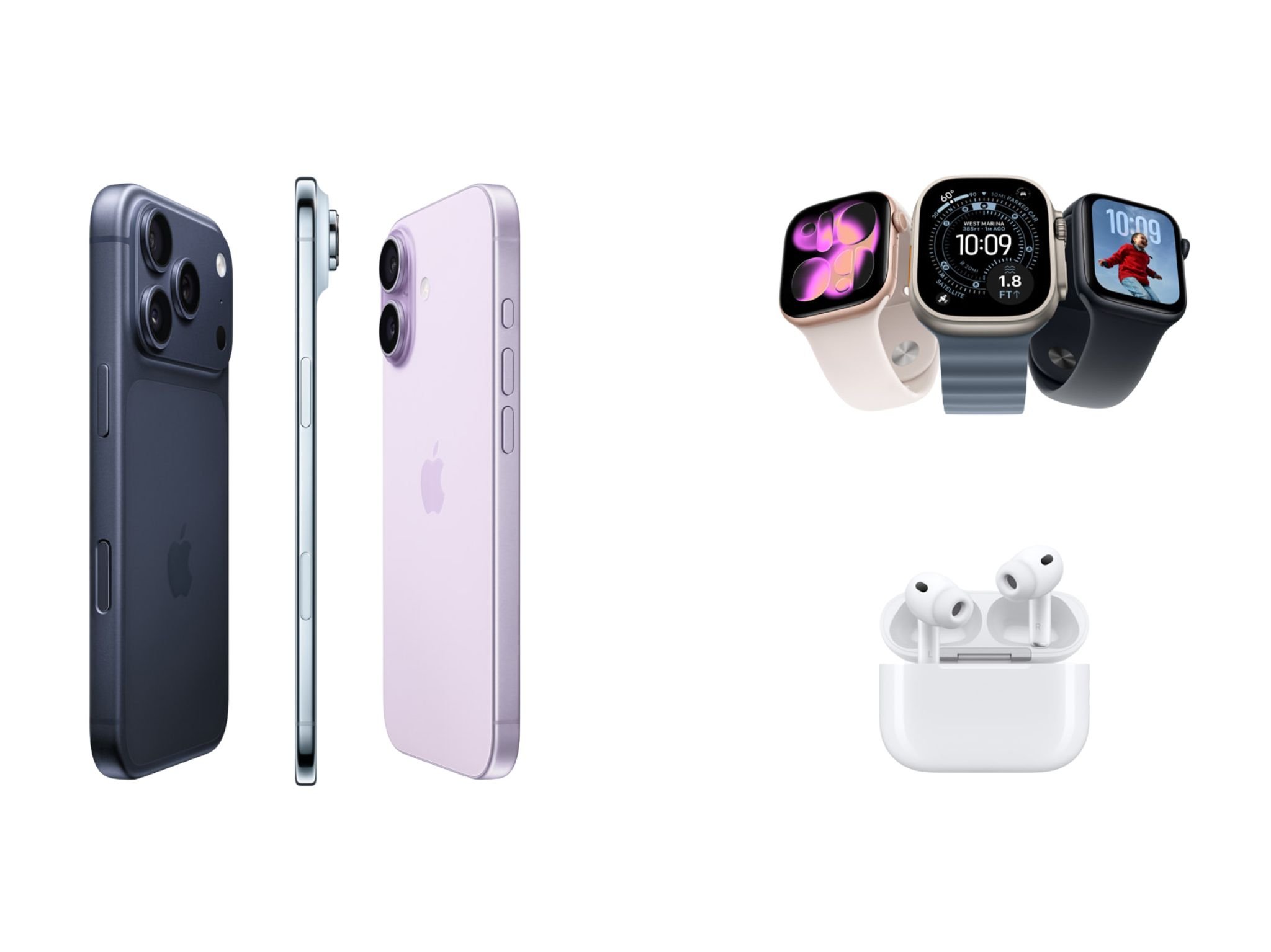 Apple iPhones, Watches, and AirPods ©Image Credit: Apple