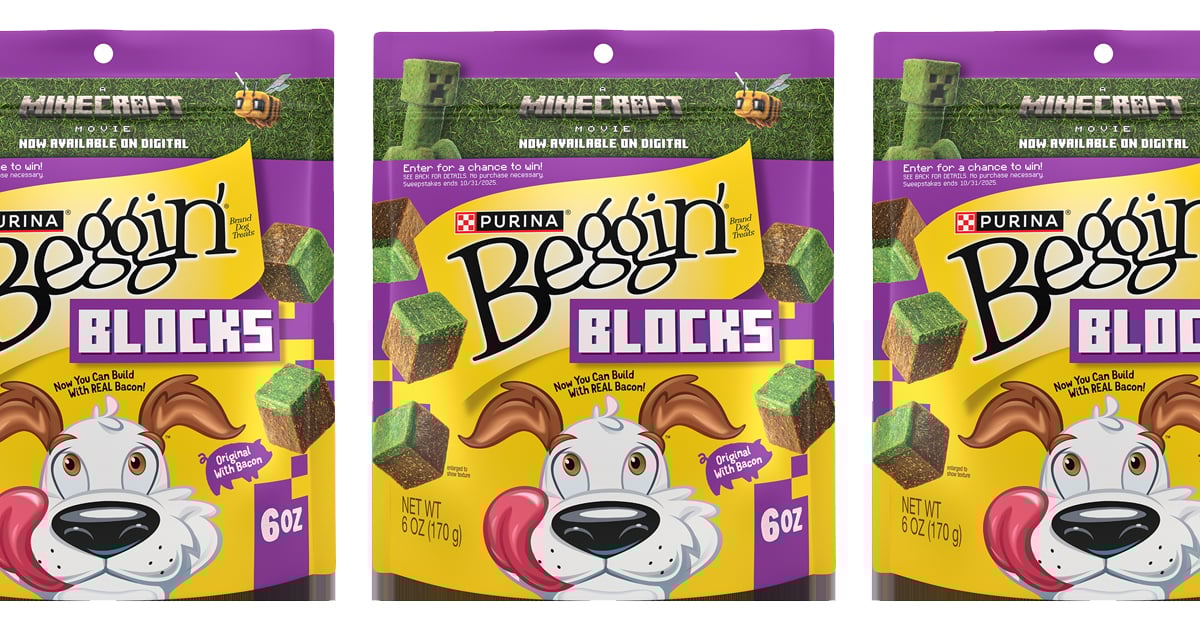 Level up your pup’s treat game with the Minecraft-inspired Beggin’ Blocks. | ©Image Credit: Purina
