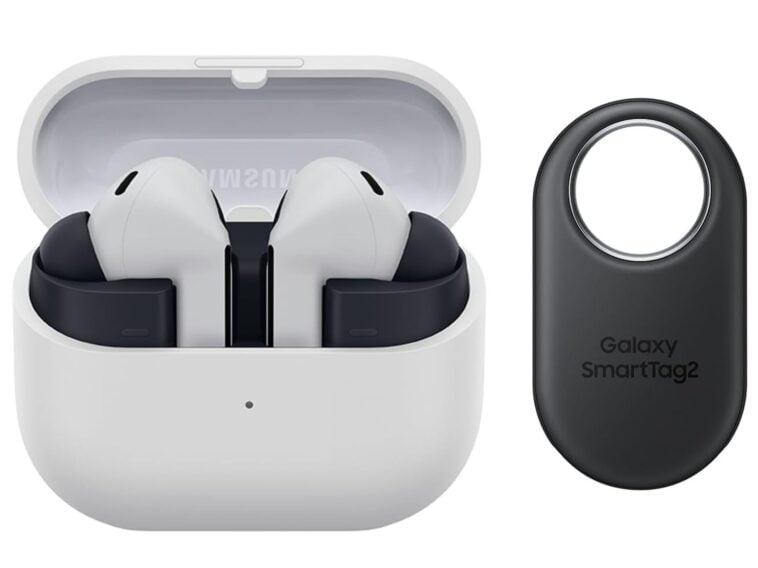 Samsung Galaxy Buds 3 FE and Galaxy SmartTag2 ©Image Credit: Samsung