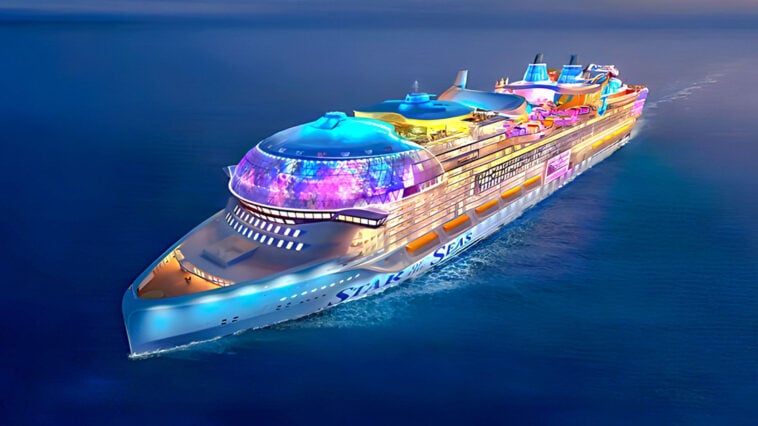 Royal Caribbean’s Star of the Seas—the world’s largest cruise ship—lights up the ocean with record-breaking thrills at sea. | ©Image Credit: Royal Caribbean International
