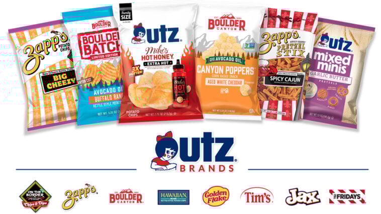 Utz Brands is removing artificial dyes from all snacks by 2027 to meet growing consumer demand for cleaner ingredients. | ©Image Credit: Utz Brands