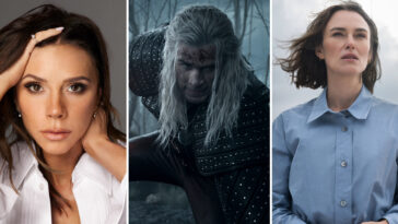 Victoria Beckham in her new Netflix docuseries, Liam Hemsworth in The Witcher Season 4, and Keira Knightley in The Woman in Cabin 10 | ©Image Credit: Netflix