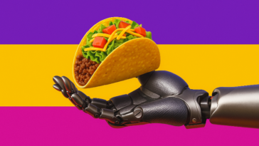 A conceptual image of a robotic hand serving a taco | ©Image Credit: Generated via ChatGPT