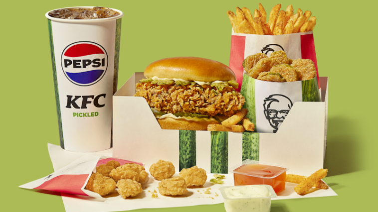 KFC's all new pickle menu | ©Image Credit: KFC Canada