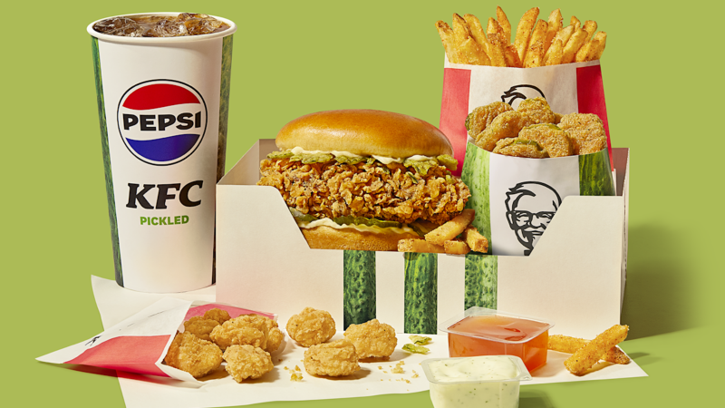 KFC's all new pickle menu | ©Image Credit: KFC Canada