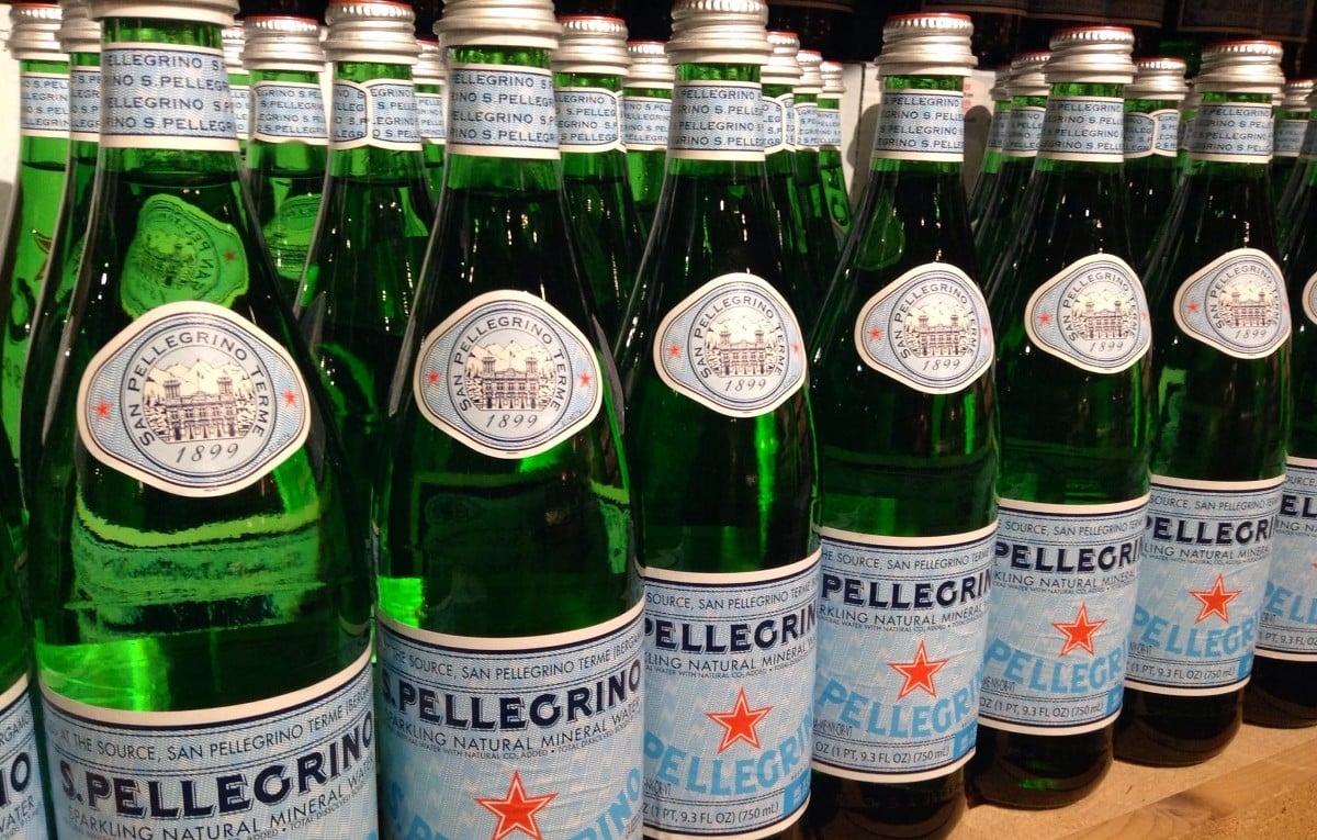 Rows of S. Pellegrino Mineral Water bottles | ©Image Credit: Flickr / Mike Mozart