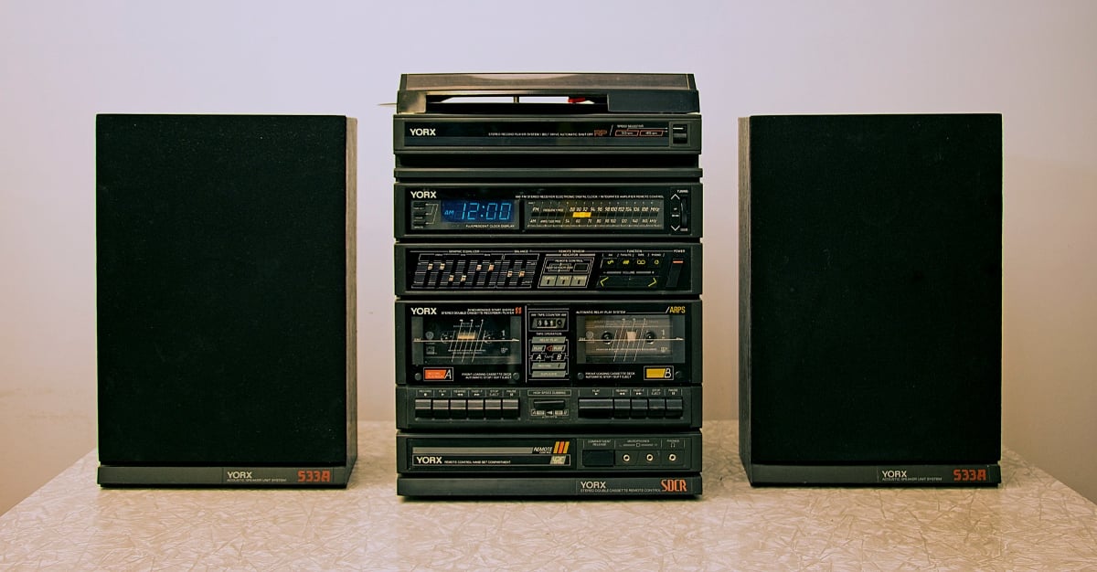 9 electronics every home had in 1980 7 AM/FM/Record Player/Cassette Stereo from the mid 1980s