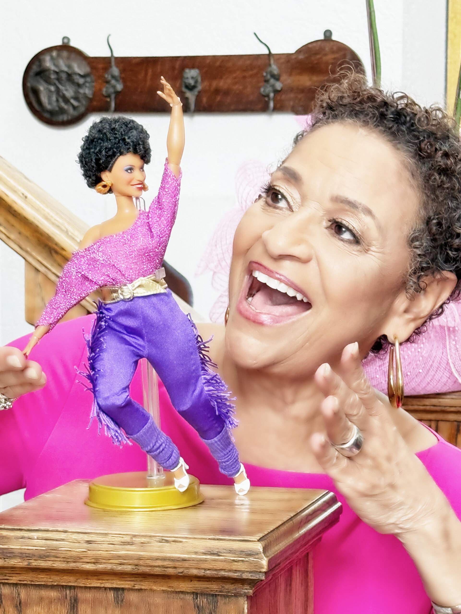 Debbie Allen with her own Barbie doll | ©Image Credit: Mattel