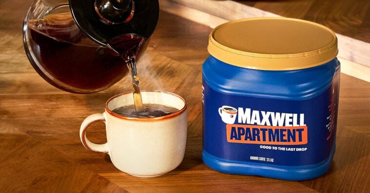 Maxwell Apartment is here. Same delicious coffee, limited-time rebrand | ©Image Credit: The Kraft Heinz Company