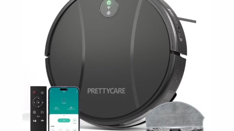 Prettycare C2 2 in 1 Robot Vacuum and Mop Combo Cleaner ©Image Credit: Prettycare