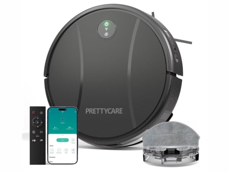 Prettycare C2 2 in 1 Robot Vacuum and Mop Combo Cleaner ©Image Credit: Prettycare