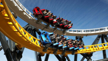 The rides keep roaring, but Six Flags’ finances are on a steep drop. | ©Image Credit: Six Flags