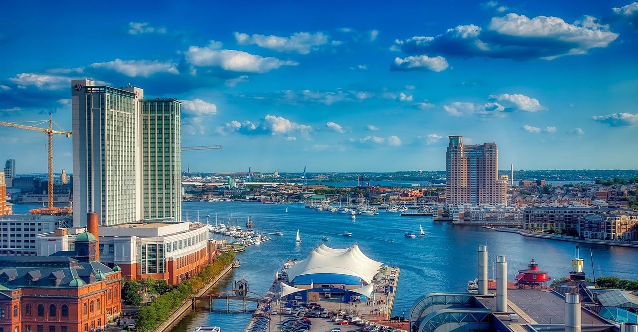 The 10 happiest states in America, ranked 10 Baltimore, Harbor, Bay image