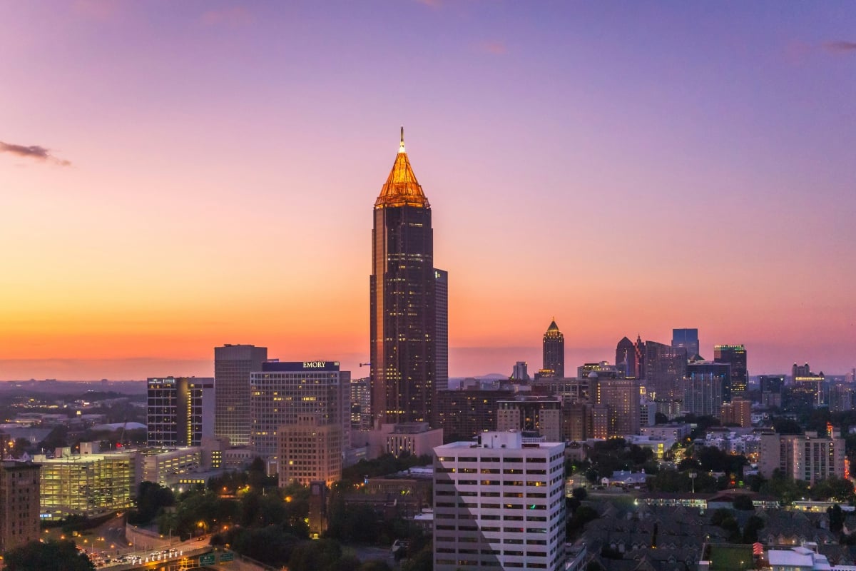 The 15 best foodie cities in the US, ranked 6 Midtown Atlanta skyline at just after sunset