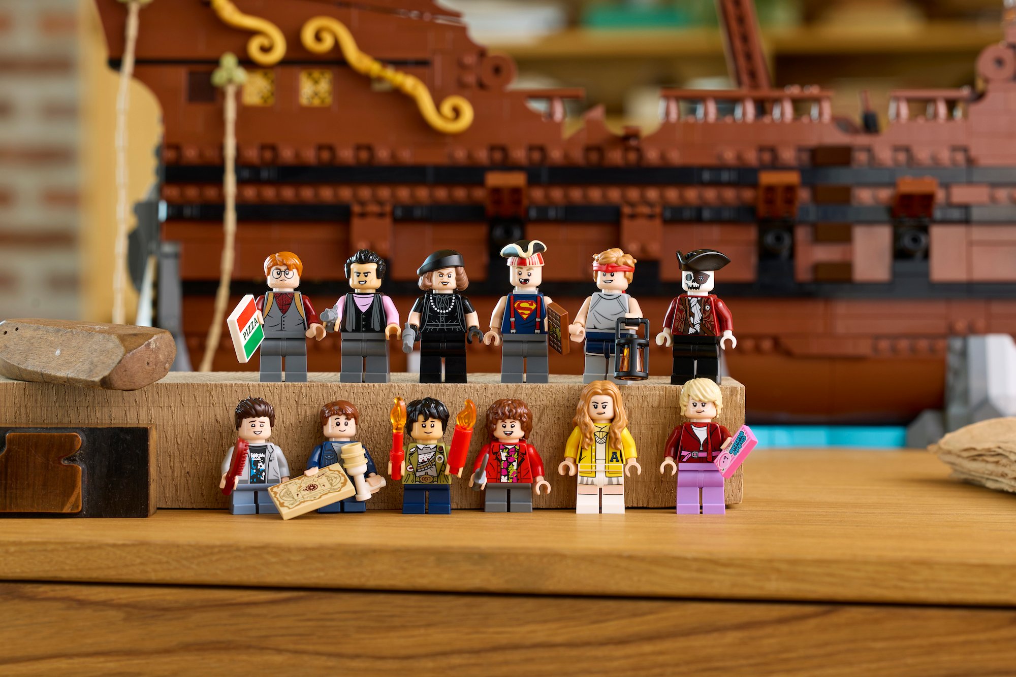 LEGO Goonies set brings the '85 film back to life 2 Inside the LEGO Goonies set is a dozen minifigures including Mikey, Mouth, Chunk, Andy, Data, and the rest of the crew ©Image Credit: Goonies