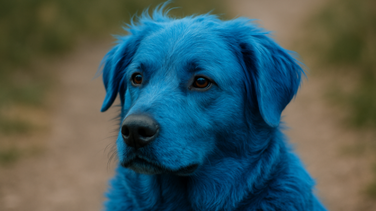 Dogs of Chernobyl team baffled by blue-coated strays | ©Image Credit: ChatGPT