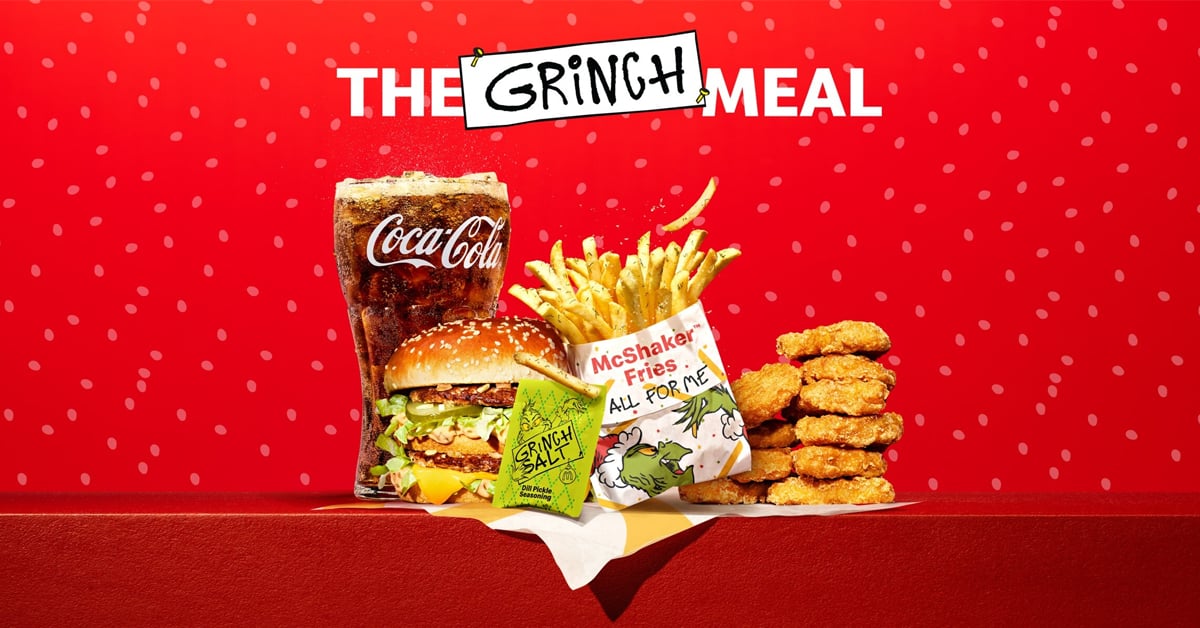 Taste the mischief! The Grinch Meal brings tangy pickle fries and collectible socks to McDonald’s fans | ©Image Credit: McDonald's
